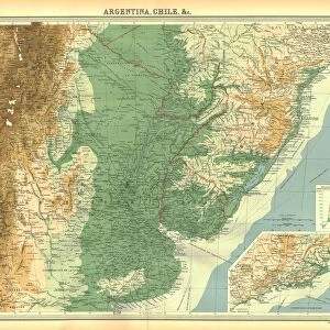 Map of Chile, Argentina etc