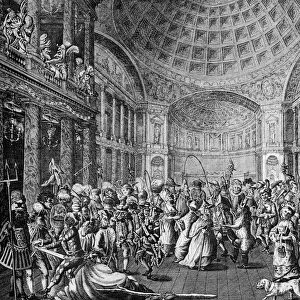 A Masquerade Scene at the Pantheon, 1773. Artist: Charles White