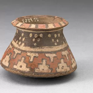Miniature Jar with Textile-Like Pattern, A. D. 1450 / 1532. Creator: Unknown