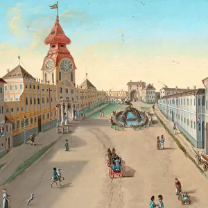 The Mirabell Square in Salzburg (Detail), ca 1810-1815