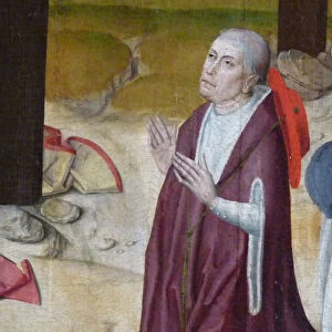 Nicholas of Cusa. Detail of the altar in the chapel of the St Nicholas Hospital, c. 1480. Artist: Master of the Life of the Virgin (active 1463-1490)