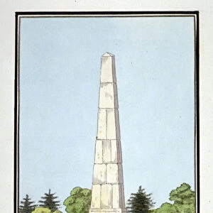 Obelisk erected on Brockley Hill, possibly in Lewisham, London, c1795. Artist