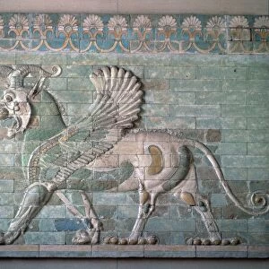 Persian enamelled brick Griffon, 6th century BC