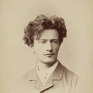 Portrait of the composer Ignacy Jan Paderewski (1860-1941), ca. 1883. Creator: Mieczkowski