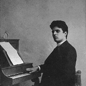 Portrait of the Composer Pietro Mascagni (1863-1945), c. 1890. Creator: Anonymous