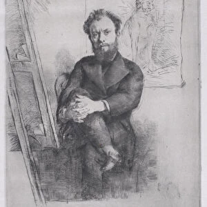 Portrait of Comte Lepic, 1876. Creator: Marcellin-Gilbert Desboutin