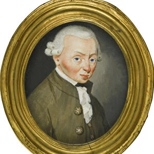 Portrait of Immanuel Kant (1724-1804), 1765. Artist: Springer, Friedrich Wilhelm (active 18th century)