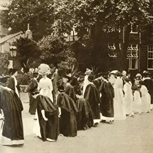 Queen Mary at Bedford College, London, 1913, (1935). Creator: Unknown