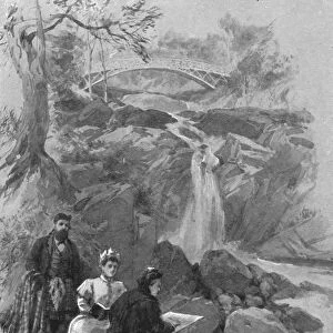 Queen Victoria as an Artist: Her Majesty sketching the Falls of Garrawalt, Braemar, (1901)