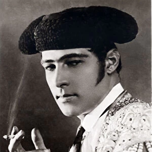Rudolph Valentino (1895-1926), film actor born in Italy, in a scene from the movie ¨Blood