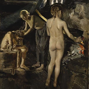 In the Sauna. Artist: Gallen-Kallela, Akseli (1865-1931)
