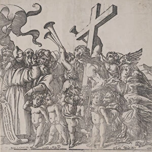 Section D: angels sounding trumpets etc, from The Triumph of Christ, 1836