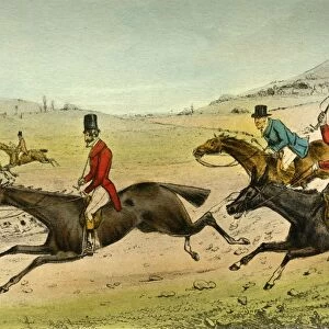 Swell and the Surrey. The Hounds in Full Cry, 1838. Artist: Henry Thomas Alken