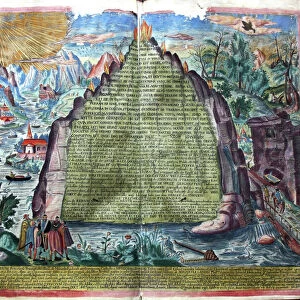 Tabula Smaragdina (Emerald Tablet of Hermes Trismegistus), 1609. Creator: Anonymous