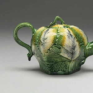 Teapot, Staffordshire, 1760 / 75. Creator: Staffordshire Potteries