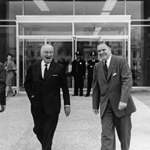Truman and Webb at NASA Headquarters, 1961. Creator: NASA