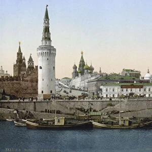 View of the St Basils Slope, seen from the Moskva River, Moscow, Russia, c1890-c1905