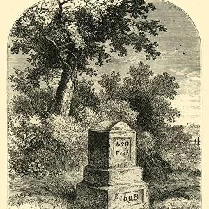 Whittingtons Stone in 1820, (c1876). Creator: Unknown