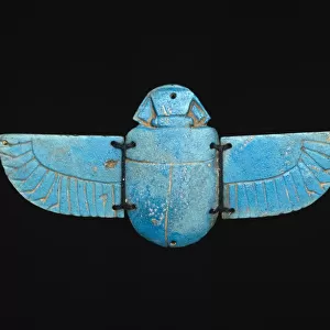 Winged Scarab Amulet, Egypt, Late Period (664-332 BCE). Creator: Unknown
