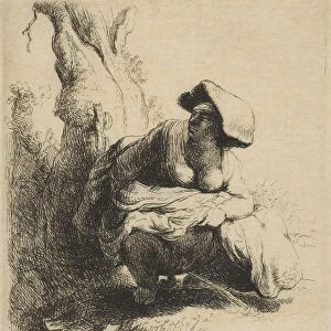 A Woman Making Water, late 18th / early 19th century. late 18th / early 19th century