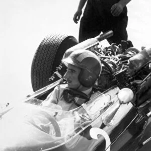 1965 F1 World Championship. Jo Siffert, portrait, helmet