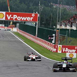 2013 GP2 Series. Round 8. Spa - Francorchamps, Spa, Belgium. 24th August. Saturday race. Sam Bird (GBR, RUSSIAN TIME). Action. World Copyright: Alastair Staley/GP2 Media Service. ref: Digital Image _A8C1537.jpg