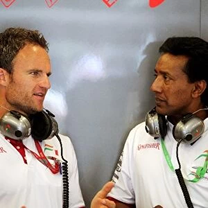 Formula One World Championship: Alex Leibinger Force india Physio and Babir Singh Physio