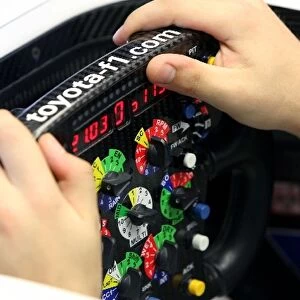Formula One World Championship: Steering wheel of Timo Glock Toyota