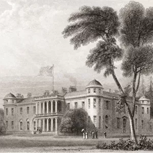 19th Century View Of Goodwood House, West Sussex, Southern England. From Churtons Portrait And Lanscape Gallery, Published 1836