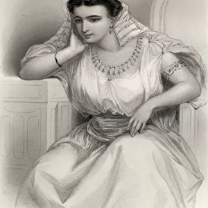 Cleopatra Philopater Nea Thea, Cleopatra Vii, 69 B. C-30 B. C. Last Queen Of Egypt. Engraved By W. I. Edwards After G Staal. From The Book World Noted Women By Mary Cowden Clarke, Published 1858