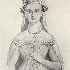 Joan Of Navarre Circa. 1370 To 1437. Queen Consort Of England Through Marriage To King Henry Iv Of England. From The Book Our Queen Mothers By Elizabeth Villiers