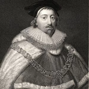 Sir Edward Coke 1552-1634. British Jurist And Politician. From The Book "Gallery Of Portraits"Published London 1833