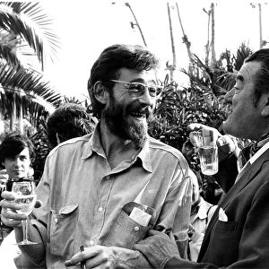 Actor Peter O Toole (L) May 1972 Chatting to Jack Hawkins at a Cannes