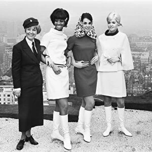 American Airline stewardesses modelling new uniforms 2nd November 1967