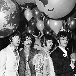 The Beatles meet the press at Abbey Road Studios in London before their appearance
