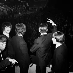 The Beatles on stage at The Daily Mirror Golden Ball. 19th February 1965