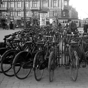 Bicycles in Copenhagen, Denmark December 1946