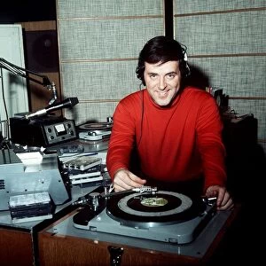 DJ Terry Wogan in Radio two studio circa 1978