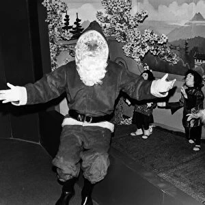 Father Christmas at the T J Hughes Christmas grotto in Liverpool. 11th November 1989