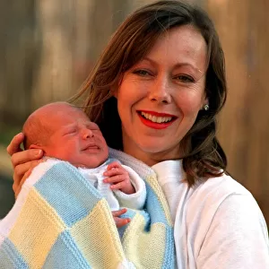 JENNY AGUTTER AND HER NEW BABY SON, JONATHAN - 1991