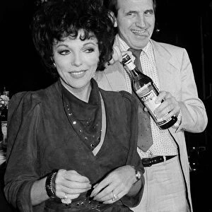 Leonard Rossiter actor with Joan Collins stars of the Cinzano TV commercials at