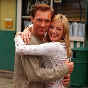 Martin Kemp September 1998 Actor with Tanya Mellason Actress on the set of Eastenders
