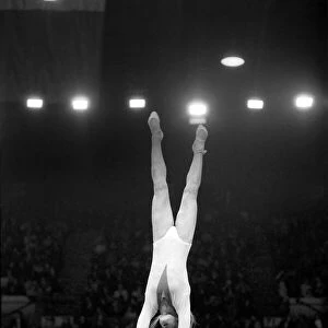Nadia Comaneci competiting in "Champions All"Gymnastics Competition