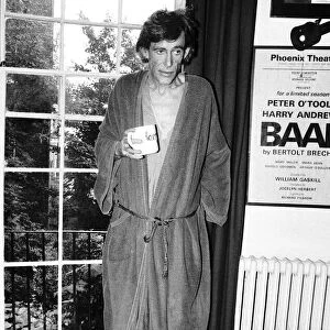Peter O Toole Film Actor the morning after with a cup of coffee