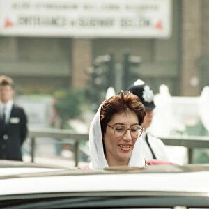 Prime Minister of Pakistan Benazir Bhutto during her visit to London. 6th July 1989