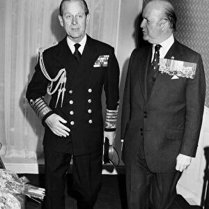 Prince Philip and Viscount Stein at Burma reunion at Royal Albert Hall - April 1981