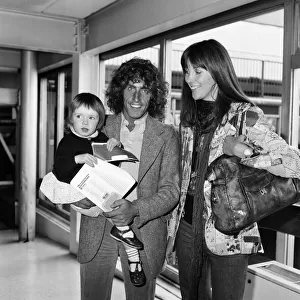 Roger Daltrey, lead singer of The Who rock group, pictured at Heathrow Airport