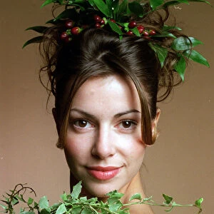 Seasons looks - autumn fashion Model Lisa McGuigan with greenery