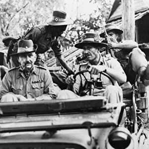 Senior Officers of Allied Land Forces South East Asia, leaving 36th Division Headquarters