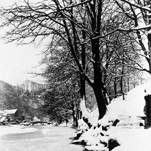 A snow covered Jesmond Dene in 1965